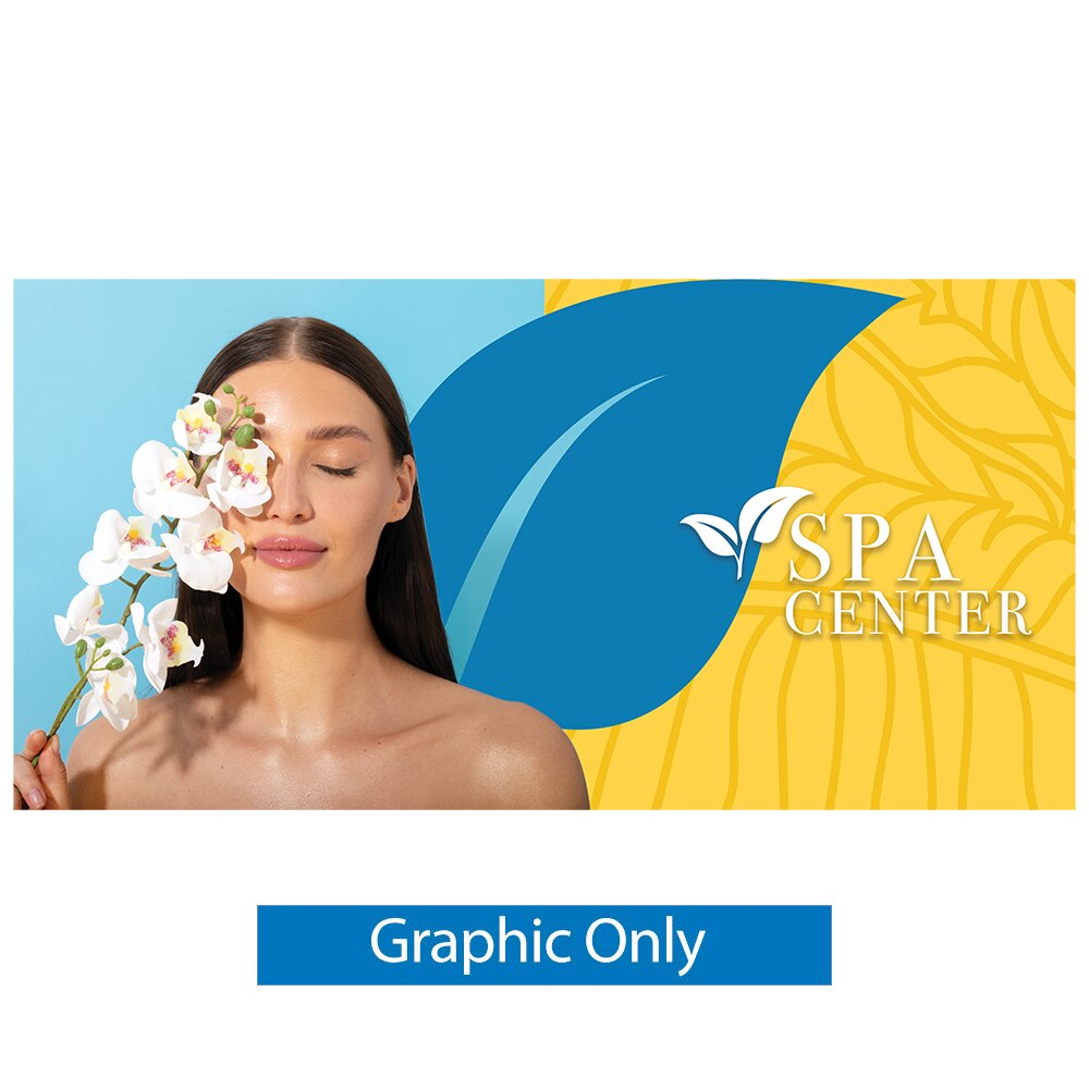 EZ Tube 20ft x 10ft Straight — Single Sided Graphic Only with White Back Fabric